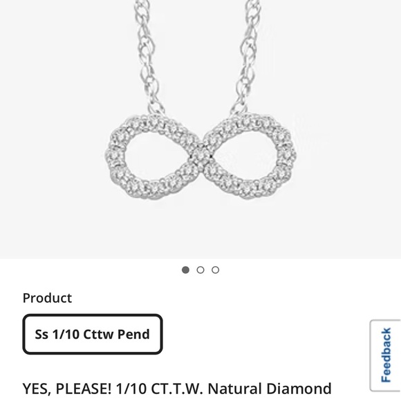 Timeless Diamond & Sterling Silver Infinity Pendant Necklace by Yes,Please! - Picture 9 of 9
